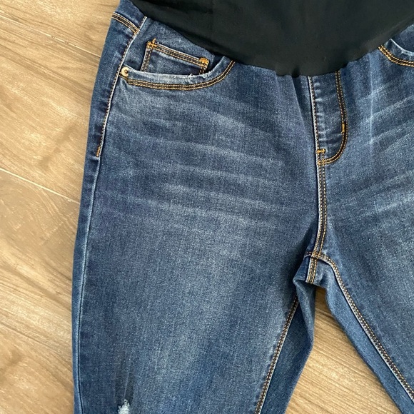 Indigo Poppy gray ankle skinny Maternity jeans - Picture 4 of 16